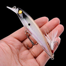 Load image into Gallery viewer, 1PCS Laser Minnow Fishing Lure 11CM 13G pesca hooks fish wobbler tackle crankbait artificial japan hard bait swimbait