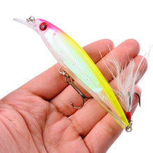Load image into Gallery viewer, 1PCS Laser Minnow Fishing Lure 11CM 13G pesca hooks fish wobbler tackle crankbait artificial japan hard bait swimbait