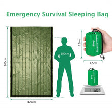 Load image into Gallery viewer, Outdoor Life Bivy Emergency Sleeping Bag Thermal Keep Warm Waterproof Mylar First Aid Emergency Blanke Camping Survival Gear