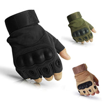 Load image into Gallery viewer, Tactical Hard Knuckle Half finger Gloves Men&#39;s Army Military Combat Hunting Shooting Airsoft Paintball Police Duty - Fingerless
