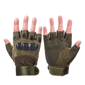 Tactical Hard Knuckle Half finger Gloves Men's Army Military Combat Hunting Shooting Airsoft Paintball Police Duty - Fingerless