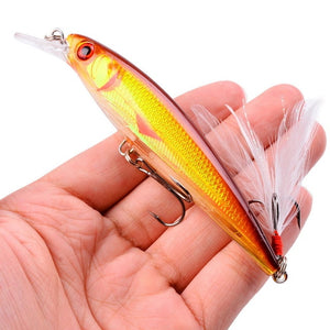 1PCS Laser Minnow Fishing Lure 11CM 13G pesca hooks fish wobbler tackle crankbait artificial japan hard bait swimbait