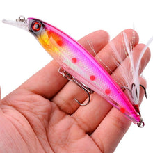 Load image into Gallery viewer, 1PCS Laser Minnow Fishing Lure 11CM 13G pesca hooks fish wobbler tackle crankbait artificial japan hard bait swimbait
