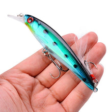 Load image into Gallery viewer, 1PCS Laser Minnow Fishing Lure 11CM 13G pesca hooks fish wobbler tackle crankbait artificial japan hard bait swimbait
