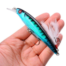 Load image into Gallery viewer, 1PCS Laser Minnow Fishing Lure 11CM 13G pesca hooks fish wobbler tackle crankbait artificial japan hard bait swimbait
