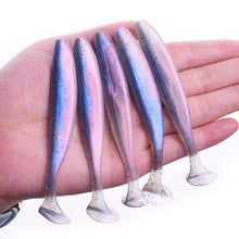 Load image into Gallery viewer, Proleurre Jigging Wobblers Fishing Lure 95mm 75mm 50mm shad T-tail soft bait Aritificial Silicone Lures Bass Pike Fishing Tackle
