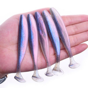 Proleurre Jigging Wobblers Fishing Lure 95mm 75mm 50mm shad T-tail soft bait Aritificial Silicone Lures Bass Pike Fishing Tackle