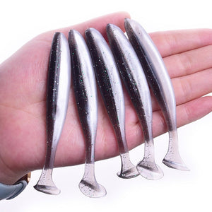 Proleurre Jigging Wobblers Fishing Lure 95mm 75mm 50mm shad T-tail soft bait Aritificial Silicone Lures Bass Pike Fishing Tackle