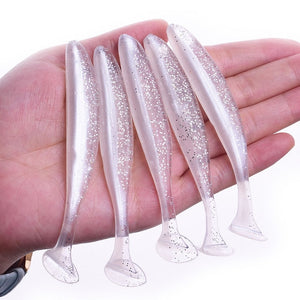 Proleurre Jigging Wobblers Fishing Lure 95mm 75mm 50mm shad T-tail soft bait Aritificial Silicone Lures Bass Pike Fishing Tackle