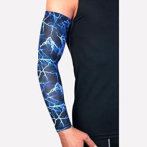 1Pcs Breathable Quick Dry UV Protection Running Arm Sleeves Basketball Elbow Pad Fitness Armguards Sports Cycling Arm Warmers