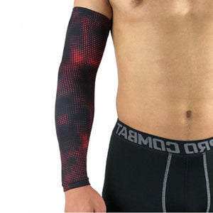 1Pcs Breathable Quick Dry UV Protection Running Arm Sleeves Basketball Elbow Pad Fitness Armguards Sports Cycling Arm Warmers