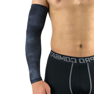 1Pcs Breathable Quick Dry UV Protection Running Arm Sleeves Basketball Elbow Pad Fitness Armguards Sports Cycling Arm Warmers